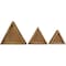 Ekena Millwork Triangle, Closed Back, Vintage Farmhouse Shadow Box Shelves, Barnwood Decor Collection, PK3 DECR15SBTRCBBR - alternate 2